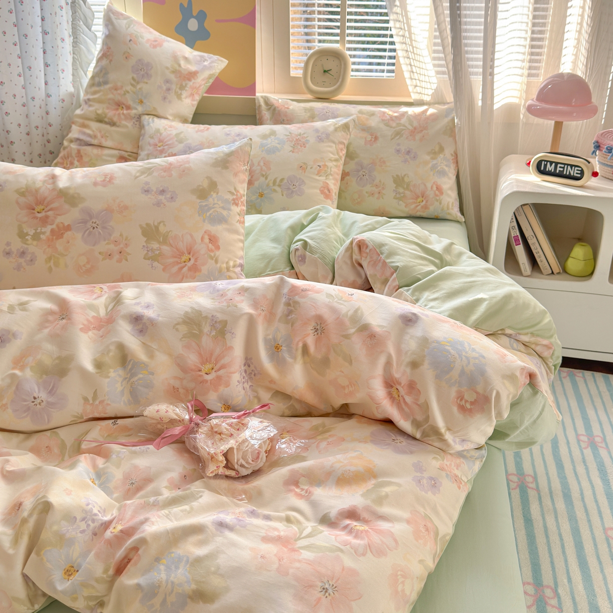 91家纺网 家纺一手货源 找家纺 （总）优彩 2026新款13372碎花系列全棉四件套