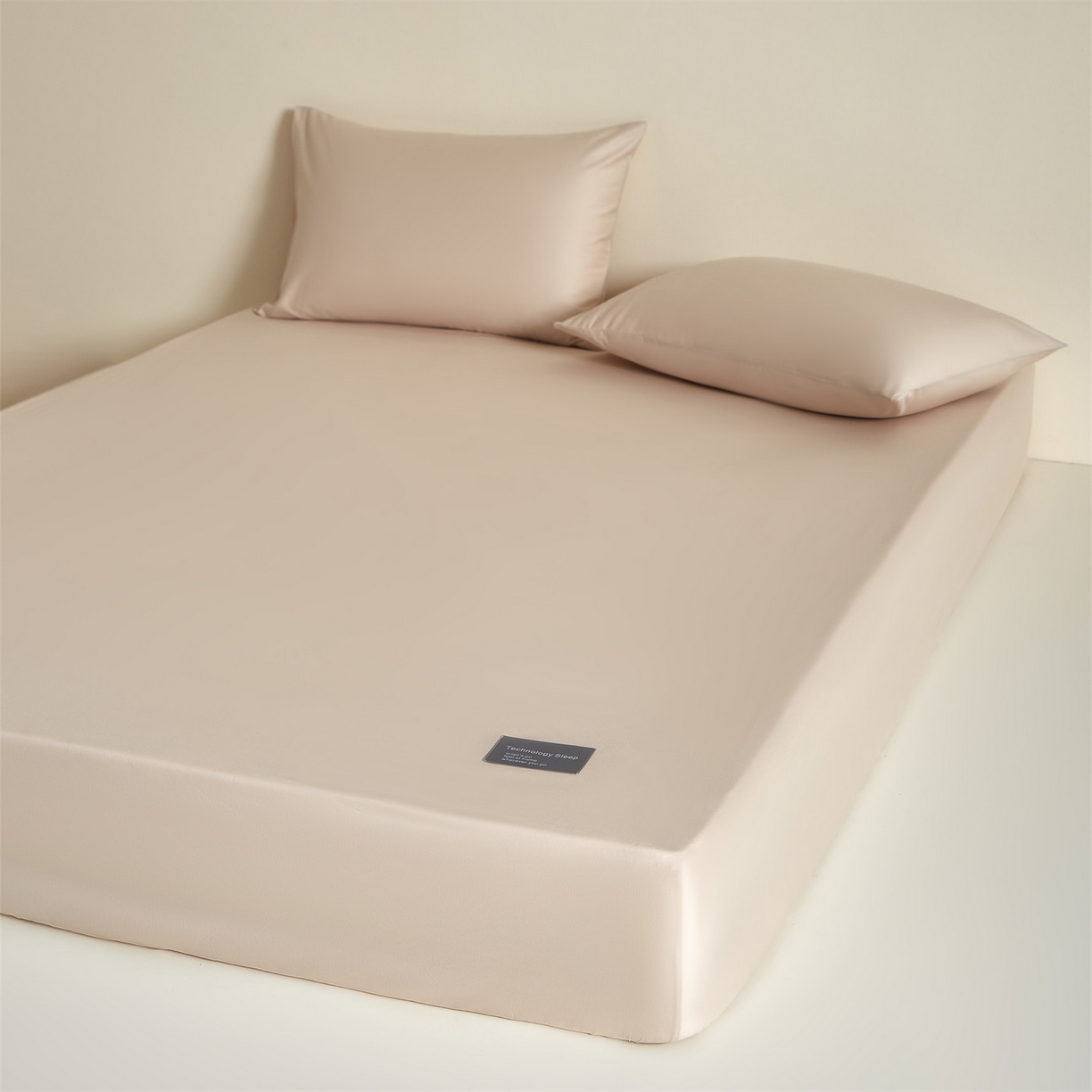 91家纺网 家纺一手货源 找家纺 女子家纺 2026新款贴身亲肤全棉全包裹纯色床笠 云影黄