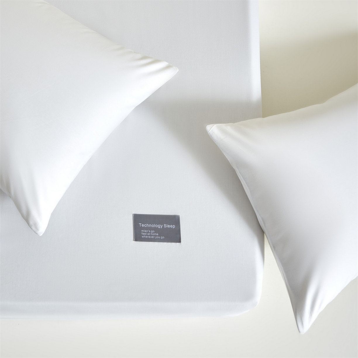 91家纺网 家纺一手货源 找家纺 女子家纺 2026新款贴身亲肤全棉全包裹纯色床笠 雪月白