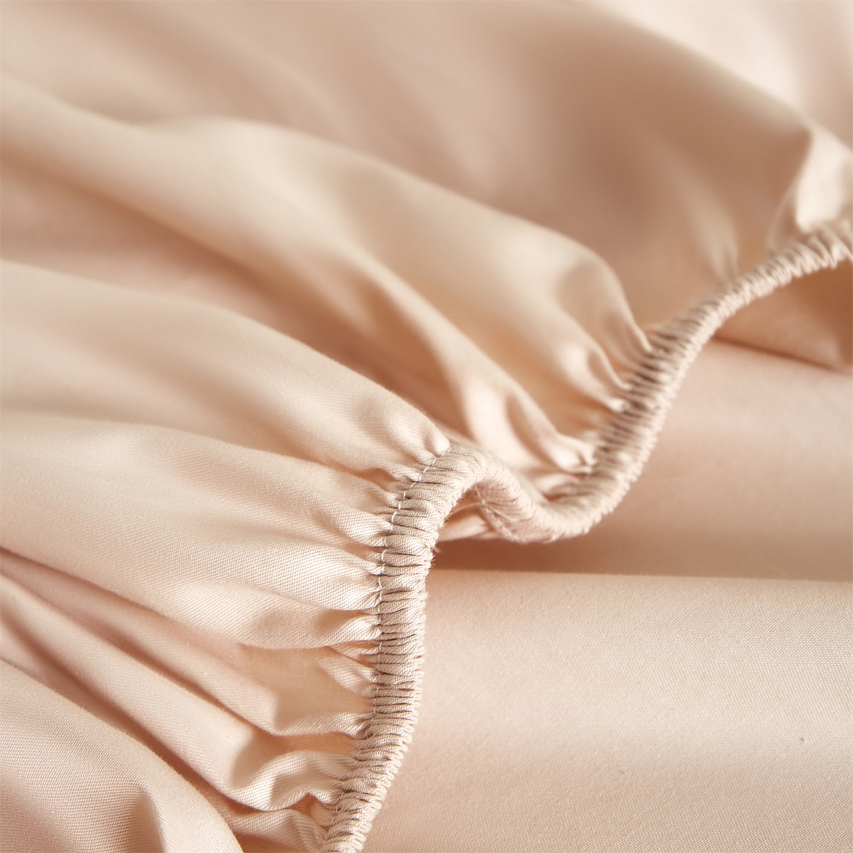 91家纺网 家纺一手货源 找家纺 女子家纺 2026新款贴身亲肤全棉全包裹纯色床笠 云影黄