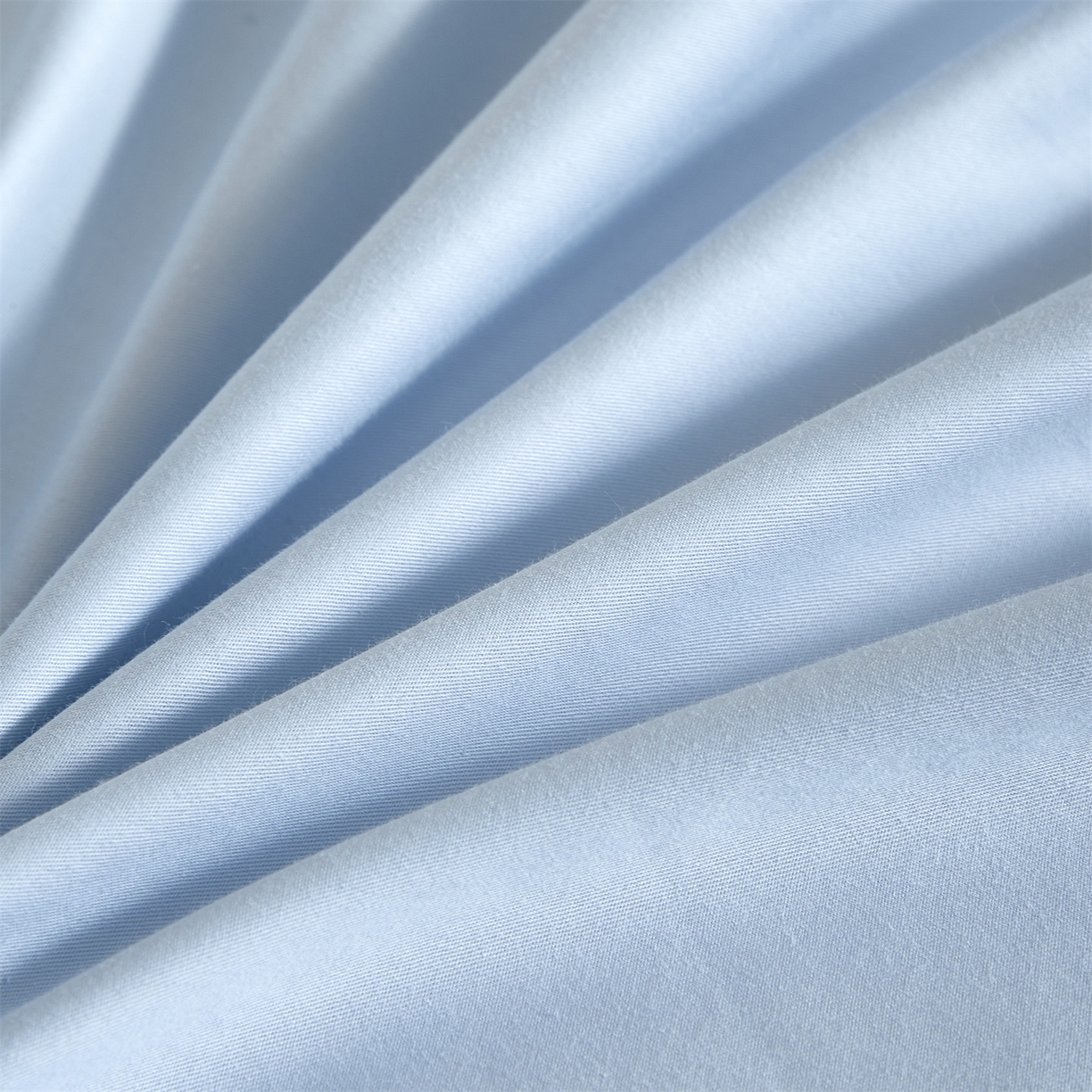 91家纺网 家纺一手货源 找家纺 女子家纺 2026新款贴身亲肤全棉全包裹纯色床笠 淡云蓝