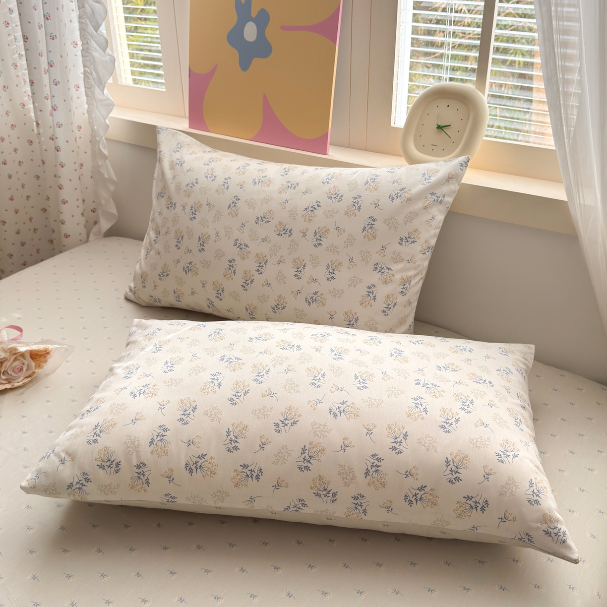 91家纺网 家纺一手货源 找家纺 优彩 2026新款13372碎花系列全棉四件套 一品幽兰