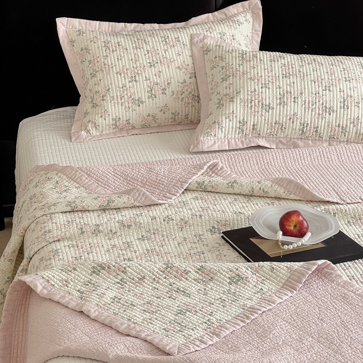 91家纺网 家纺一手货源 找家纺 （总）床盖工厂店 2026春夏新款双面100%全棉填充棉花床盖三件套