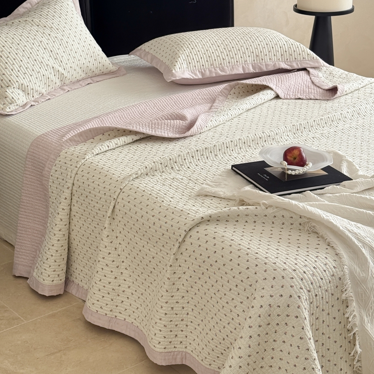 91家纺网 家纺一手货源 找家纺 （总）床盖工厂店 2026春夏新款双面100%全棉填充棉花床盖三件套