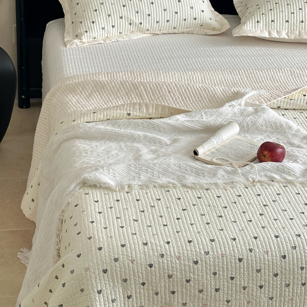 91家纺网 家纺一手货源 找家纺 （总）床盖工厂店 2026春夏新款双面100%全棉填充棉花床盖三件套