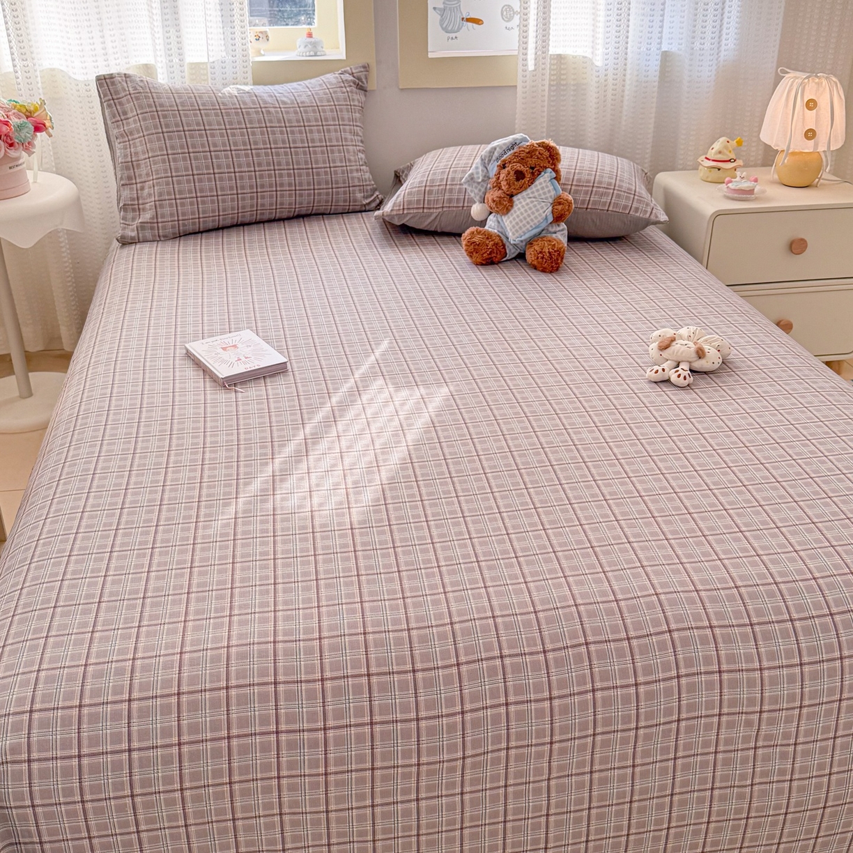 91家纺网 家纺一手货源 找家纺 丽美人家纺 2026新款A类皱皱双层纱印花单床单床单单件 布兰卡