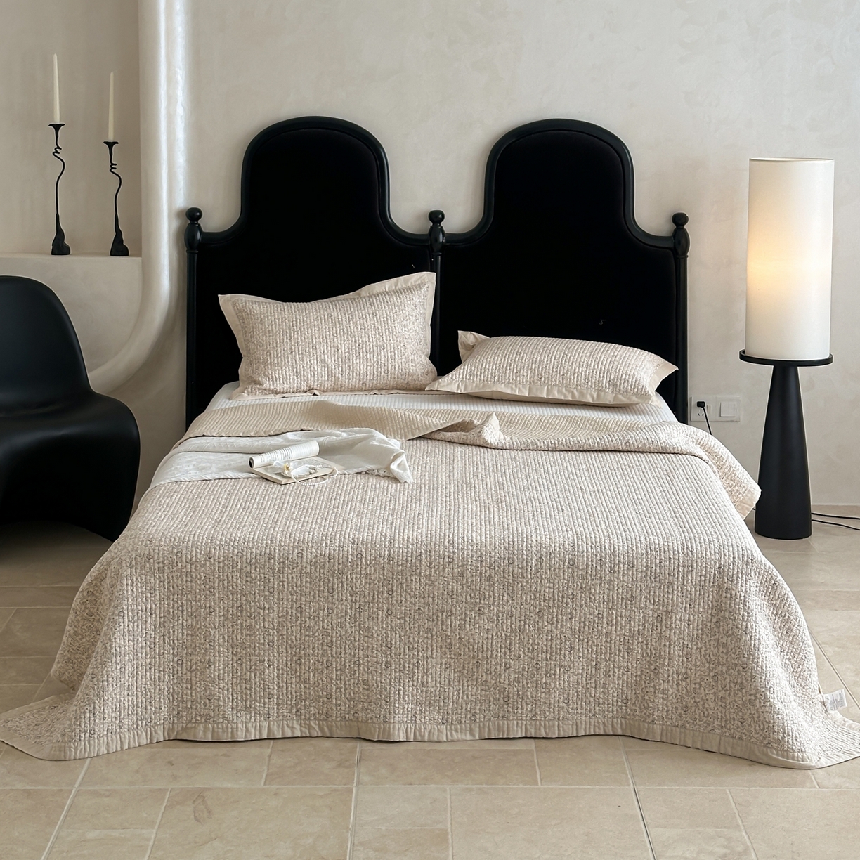 91家纺网 家纺一手货源 找家纺 床盖工厂店 2026春夏新款双面100%全棉填充棉花床盖三件套 爱丽丝