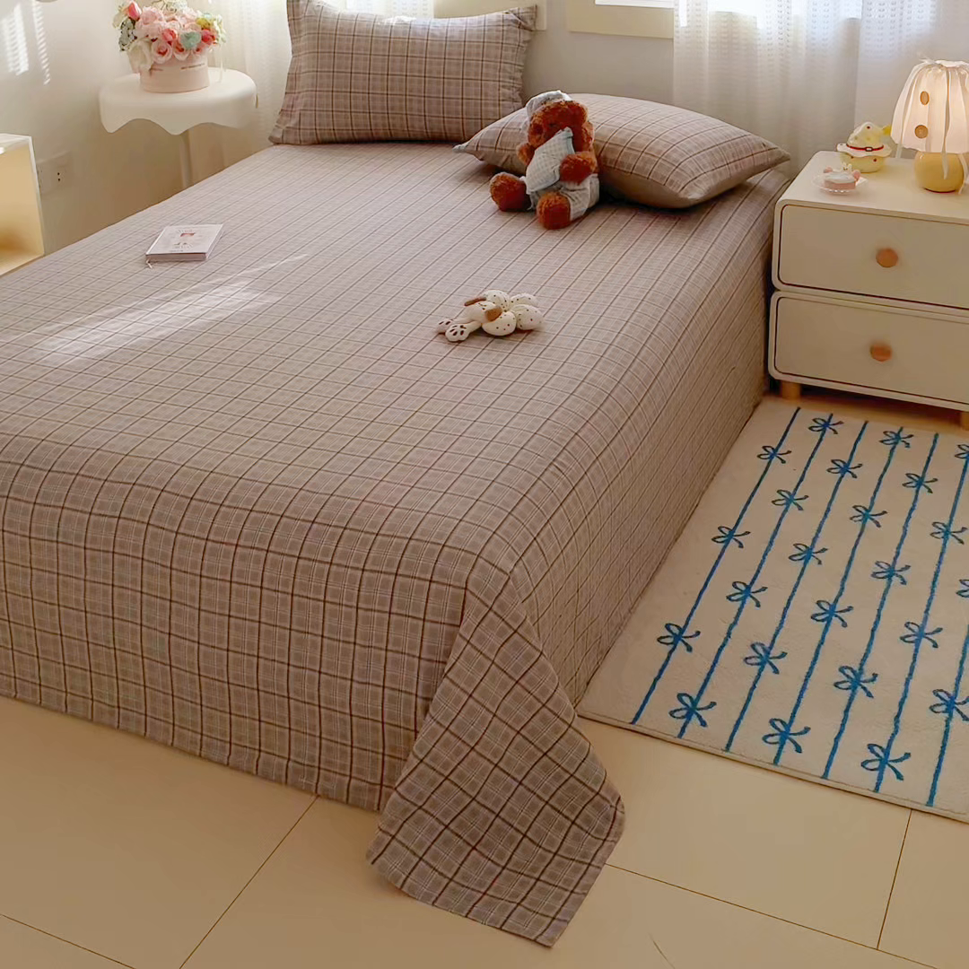 91家纺网 家纺一手货源 找家纺 丽美人家纺 2026新款A类皱皱双层纱印花单床单床单单件 布兰卡