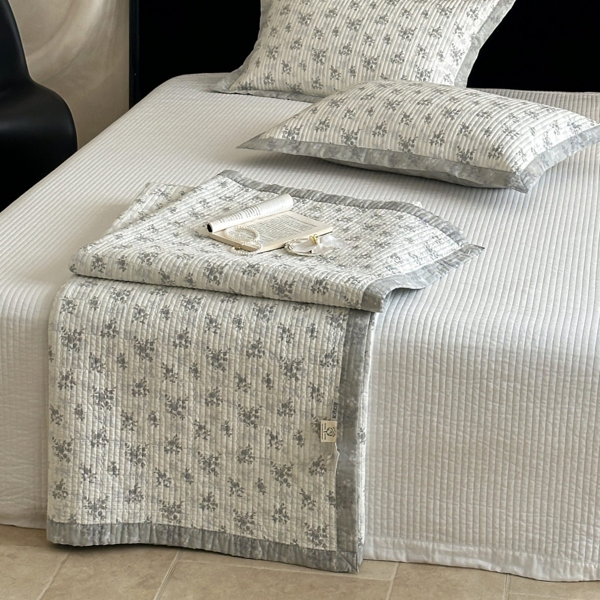 91家纺网 家纺一手货源 找家纺 床盖工厂店 2026春夏新款双面100%全棉填充棉花床盖三件套 安然