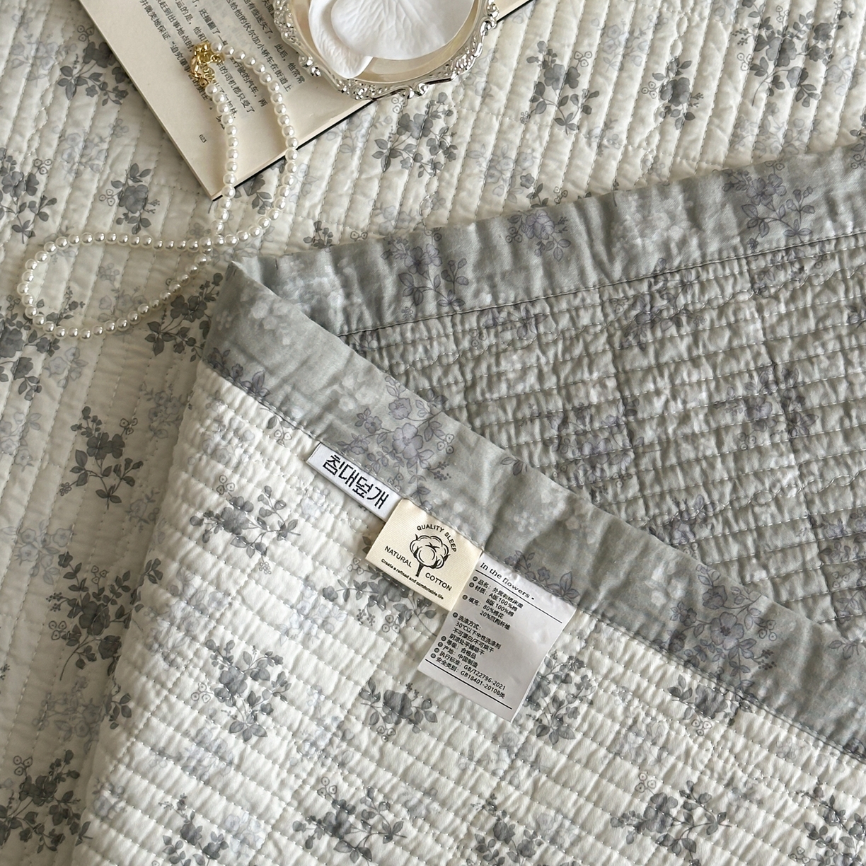 91家纺网 家纺一手货源 找家纺 床盖工厂店 2026春夏新款双面100%全棉填充棉花床盖三件套 安然