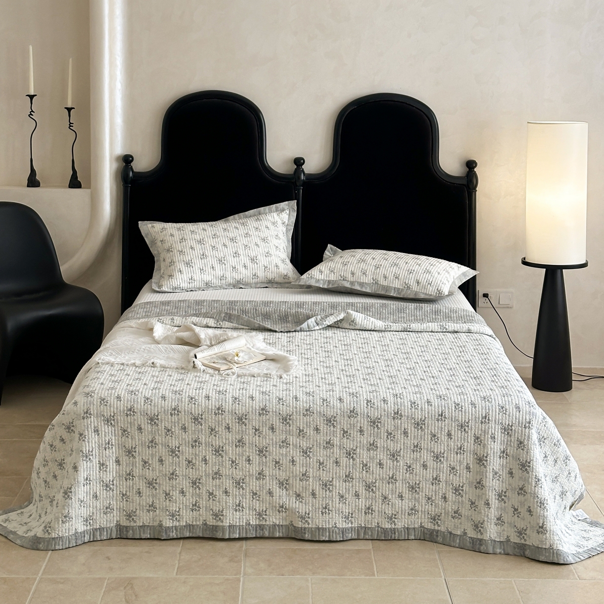 91家纺网 家纺一手货源 找家纺 床盖工厂店 2026春夏新款双面100%全棉填充棉花床盖三件套 安然