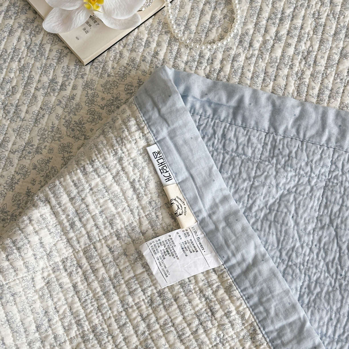 91家纺网 家纺一手货源 找家纺 床盖工厂店 2026春夏新款双面100%全棉填充棉花床盖三件套 半壶纱