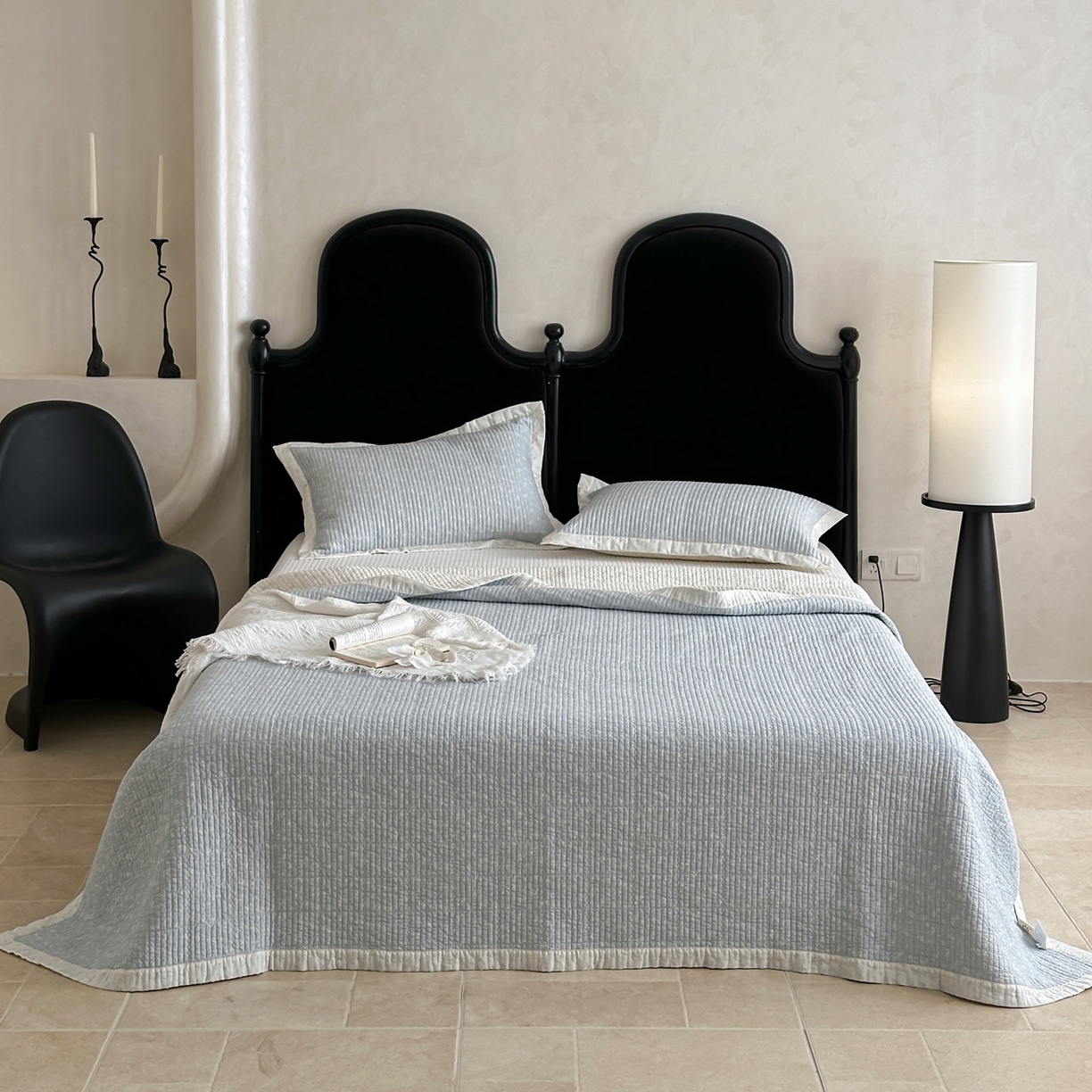 91家纺网 家纺一手货源 找家纺 床盖工厂店 2026春夏新款双面100%全棉填充棉花床盖三件套 花千束