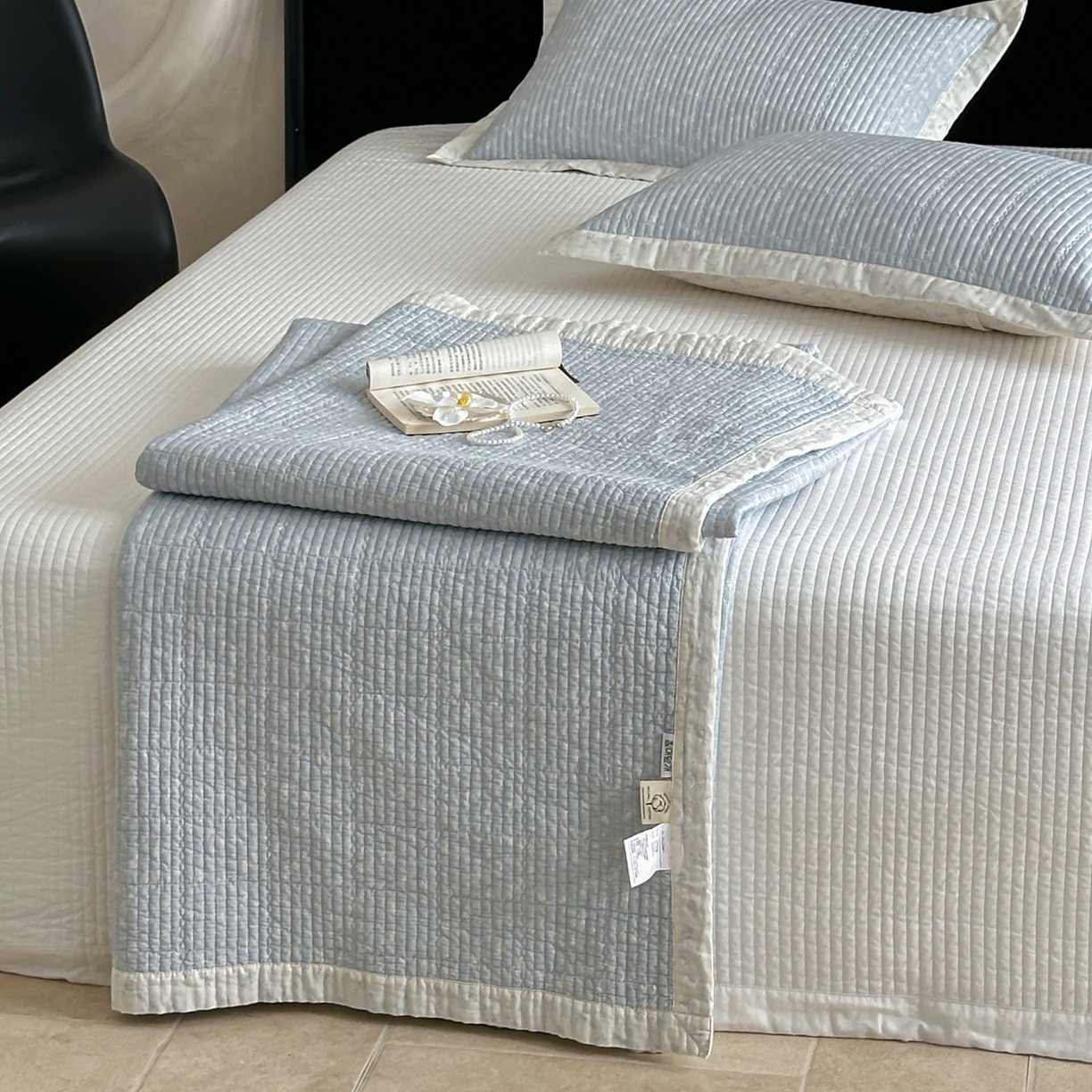 91家纺网 家纺一手货源 找家纺 床盖工厂店 2026春夏新款双面100%全棉填充棉花床盖三件套 花千束