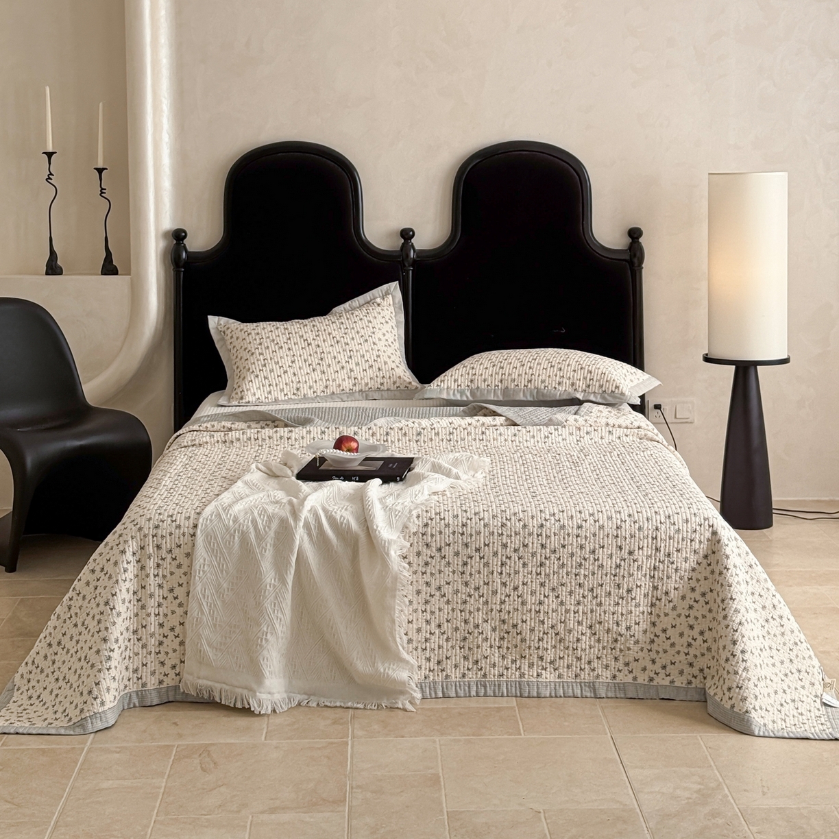 91家纺网 家纺一手货源 找家纺 床盖工厂店 2026春夏新款双面100%全棉填充棉花床盖三件套 风筝误