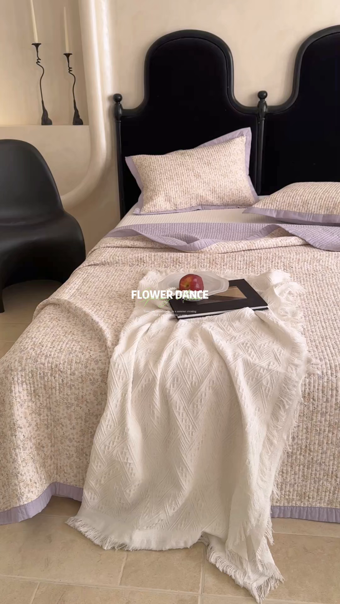 91家纺网 家纺一手货源 找家纺 床盖工厂店 2026春夏新款双面100%全棉填充棉花床盖三件套 露华浓