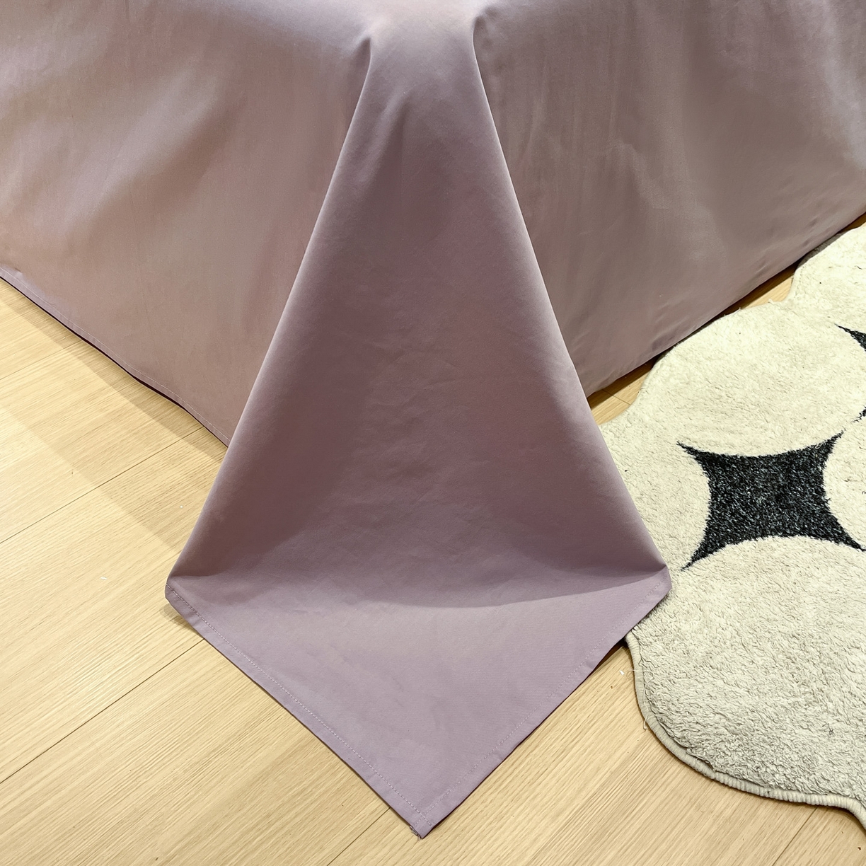 91家纺网 家纺一手货源 找家纺 如一 2026新款全棉华夫格三角针工艺四件套 彩心-紫