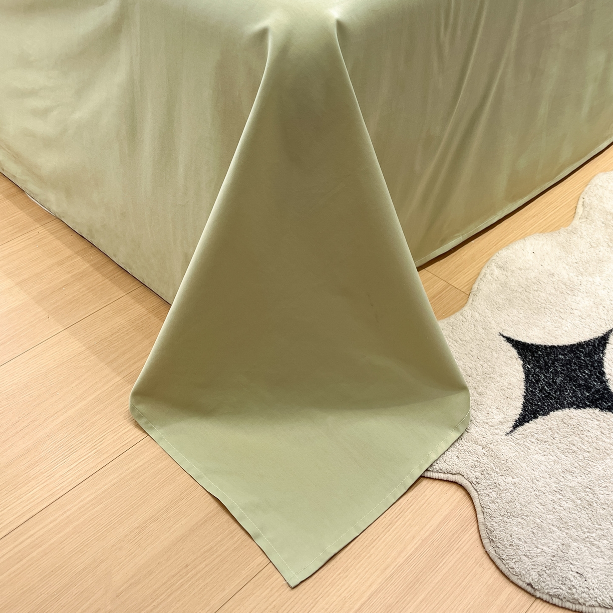 91家纺网 家纺一手货源 找家纺 如一 2026新款全棉华夫格三角针工艺四件套 盛夏-绿