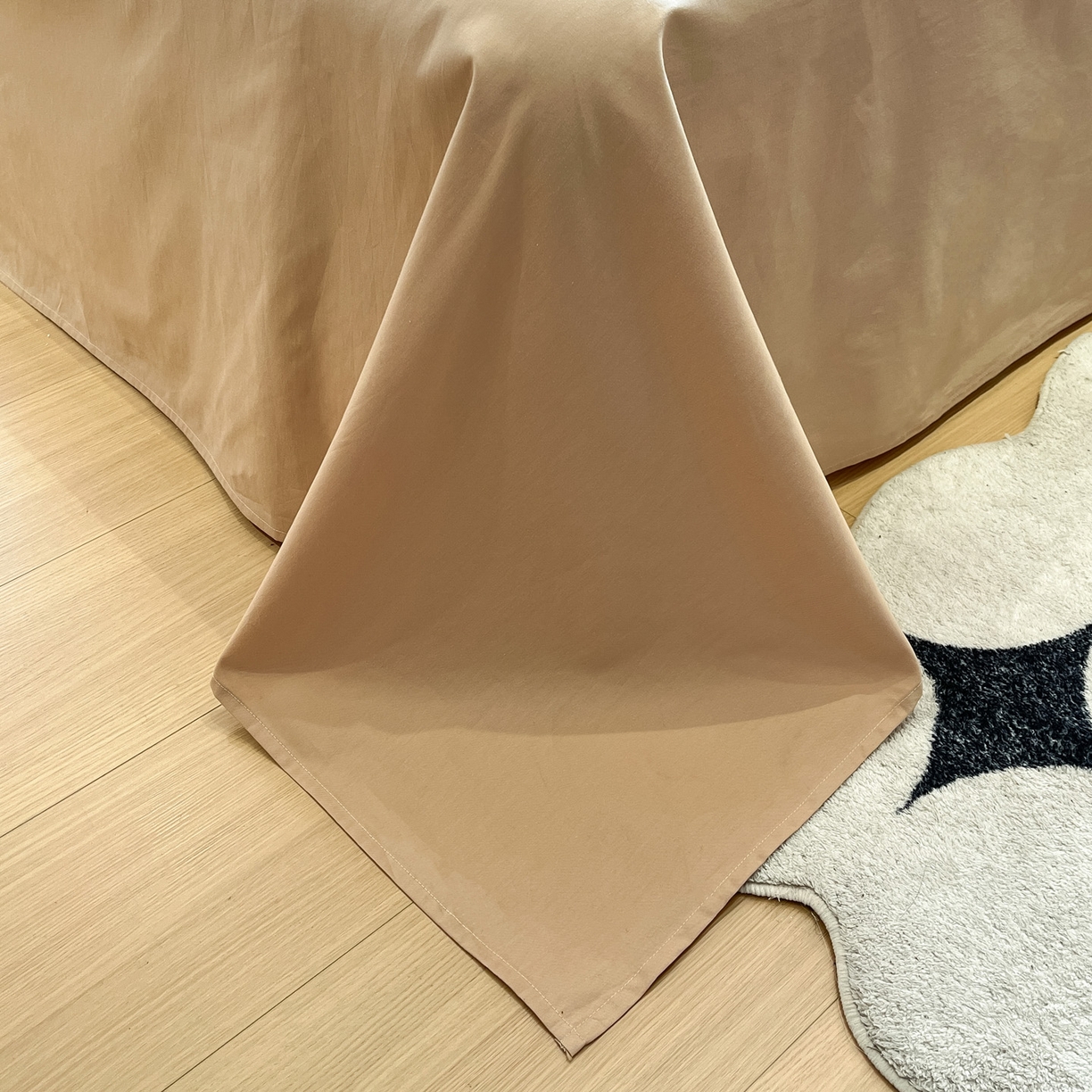 91家纺网 家纺一手货源 找家纺 如一 2026新款全棉华夫格三角针工艺四件套 风月-蓝