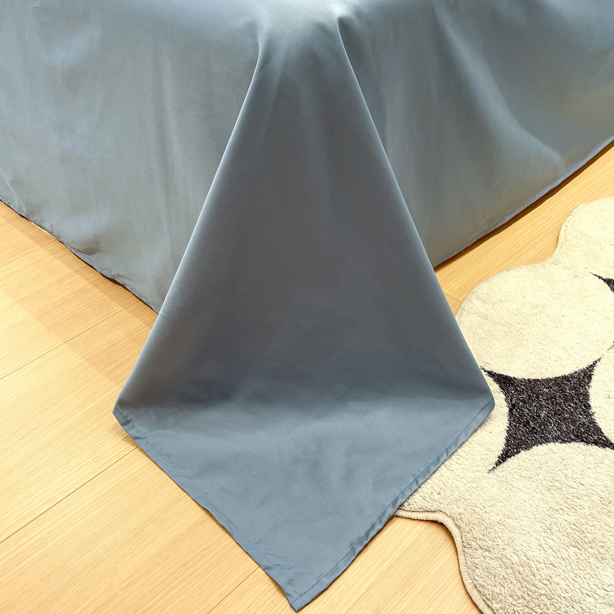 91家纺网 家纺一手货源 找家纺 如一 2026新款全棉华夫格三角针工艺四件套 海盐-蓝