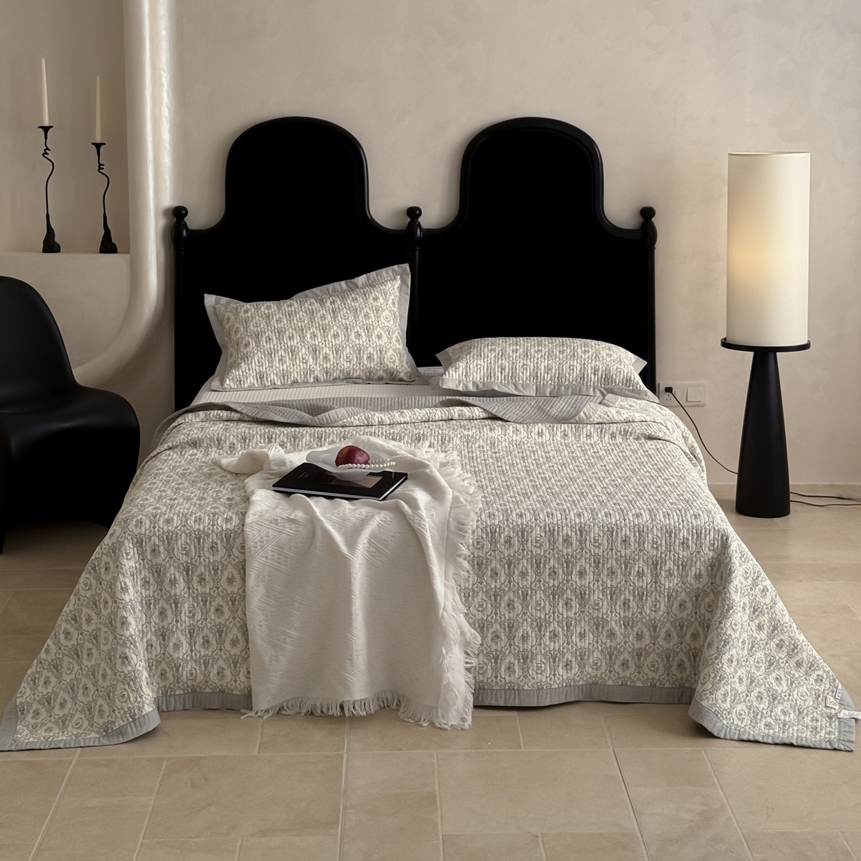 91家纺网 家纺一手货源 找家纺 床盖工厂店 2026春夏新款双面100%全棉填充棉花床盖三件套 倾城