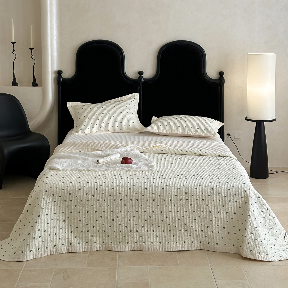 91家纺网 家纺一手货源 找家纺 床盖工厂店 2026春夏新款双面100%全棉填充棉花床盖三件套 甜心公主（粉）