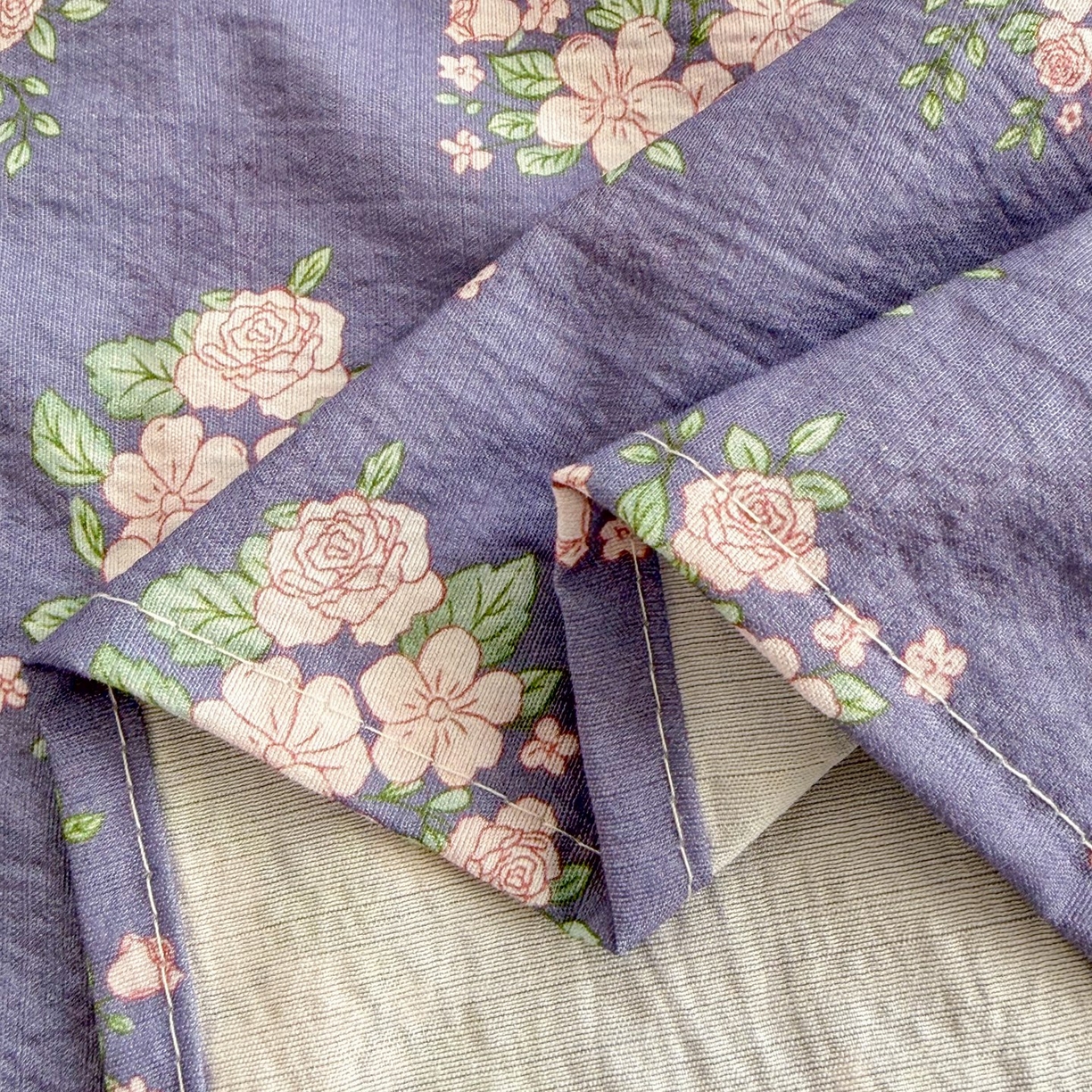 91家纺网 家纺一手货源 找家纺 丽美人家纺 2026新款A类皱皱双层纱印花单床单床单单件 浅紫花绒