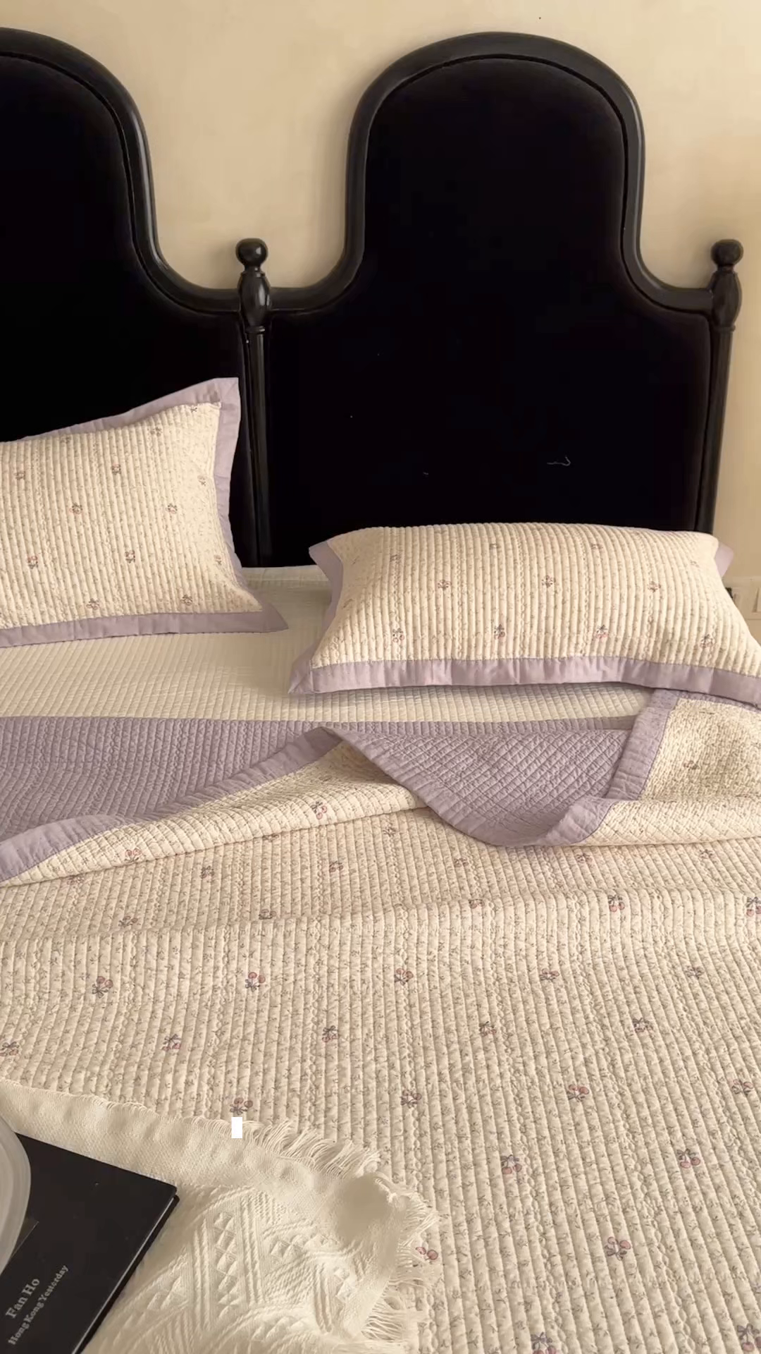 91家纺网 家纺一手货源 找家纺 床盖工厂店 2026春夏新款双面100%全棉填充棉花床盖三件套 栀夏