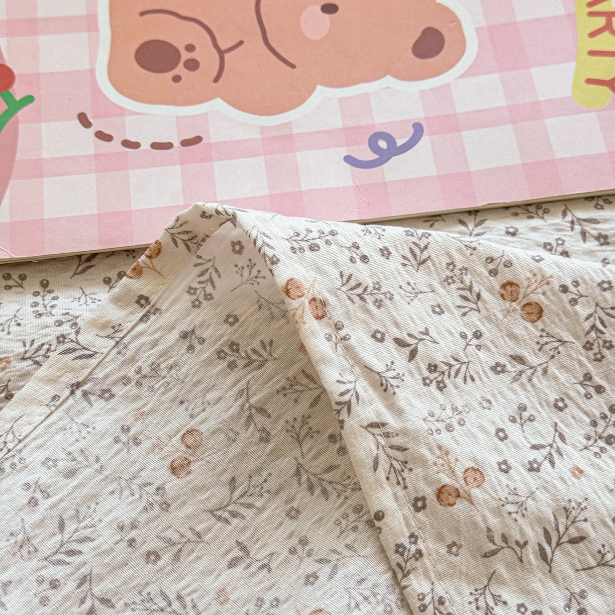 91家纺网 家纺一手货源 找家纺 丽美人家纺 2026新款A类皱皱双层纱印花单床单床单单件 时光