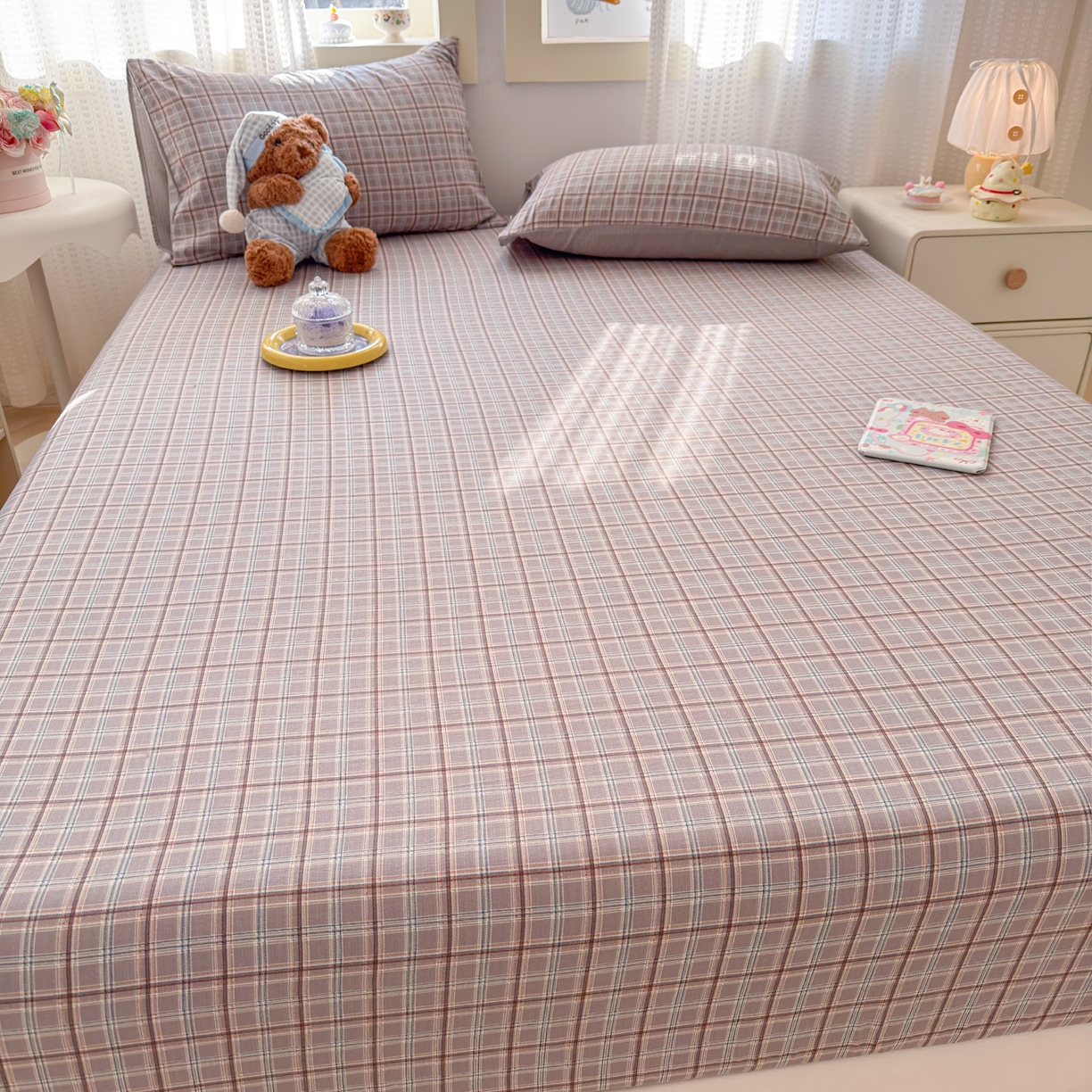 91家纺网 家纺一手货源 找家纺 丽美人家纺 2026新款A类柔软双层皱皱纱印花单床笠床笠单件 布兰卡