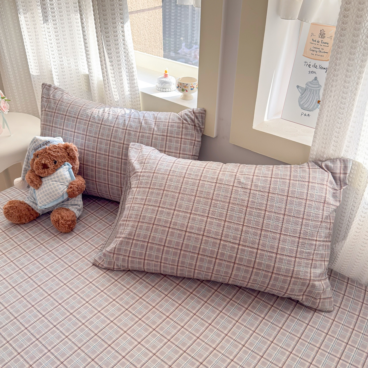 91家纺网 家纺一手货源 找家纺 丽美人家纺 2026新款A类柔软双层皱皱纱印花单床笠床笠单件 布兰卡