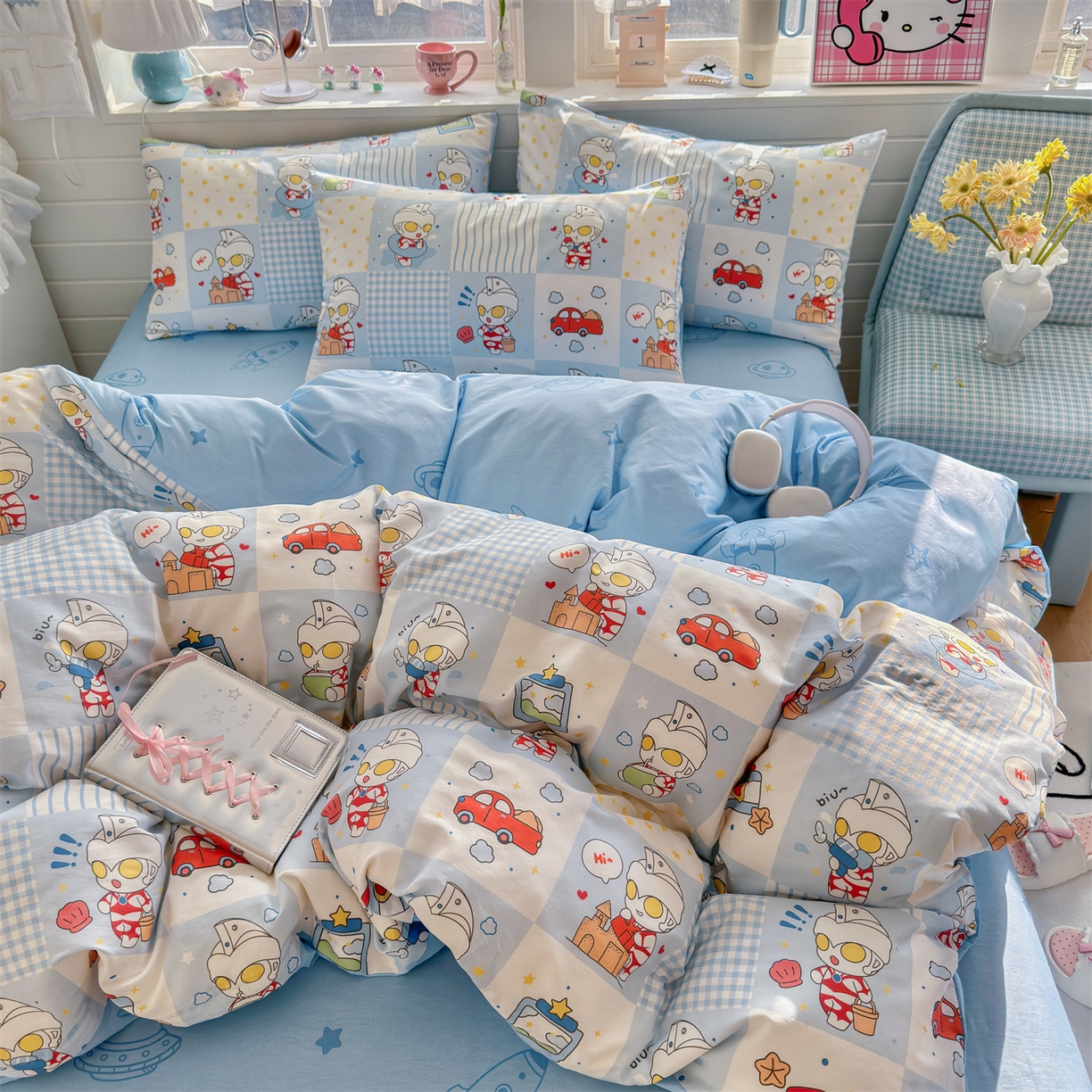 91家纺网 家纺一手货源 找家纺 （总）名兮家居 2026新款全棉13372正版授权经典奥特曼四件套【含防伪标】