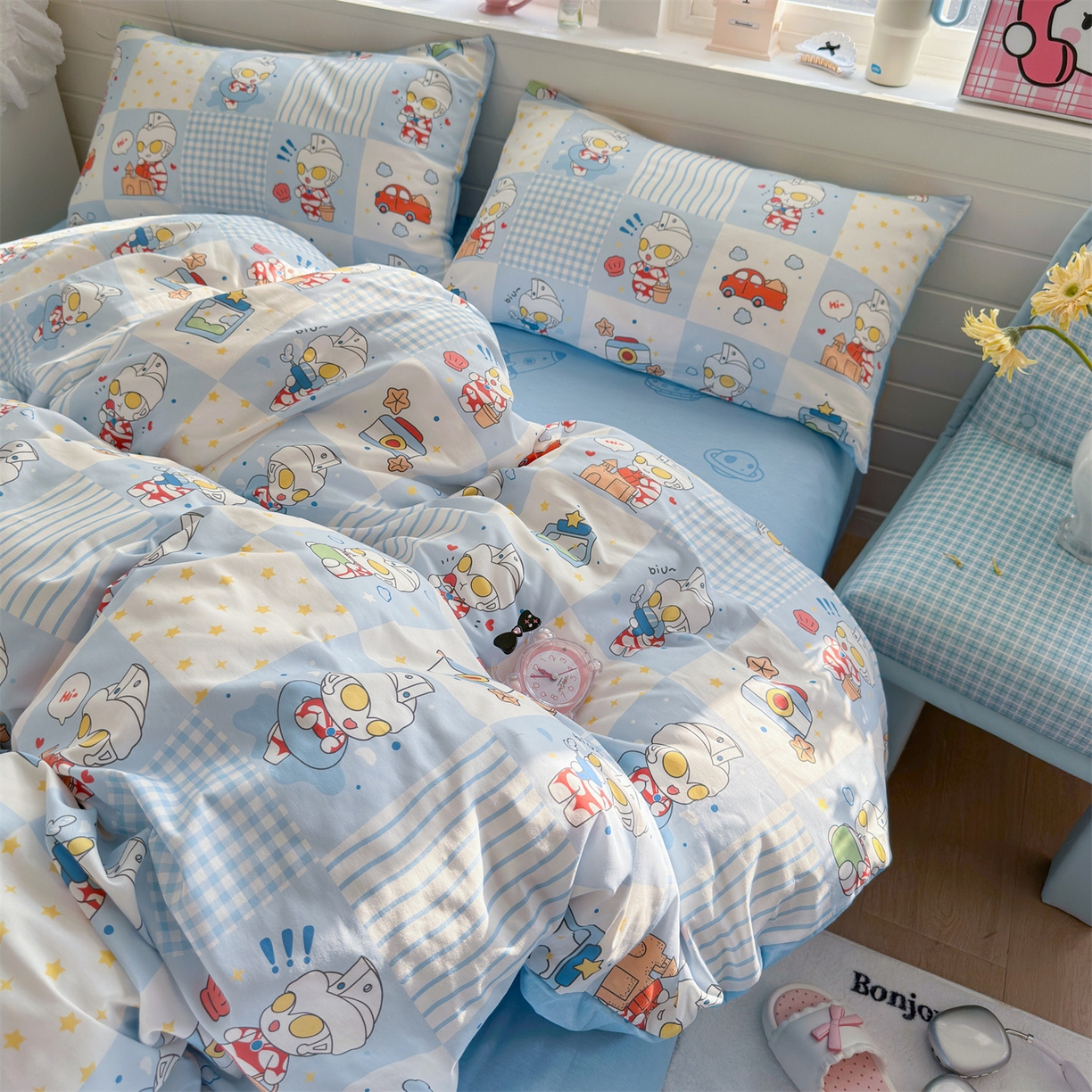 91家纺网 家纺一手货源 找家纺 （总）名兮家居 2026新款全棉13372正版授权经典奥特曼四件套【含防伪标】