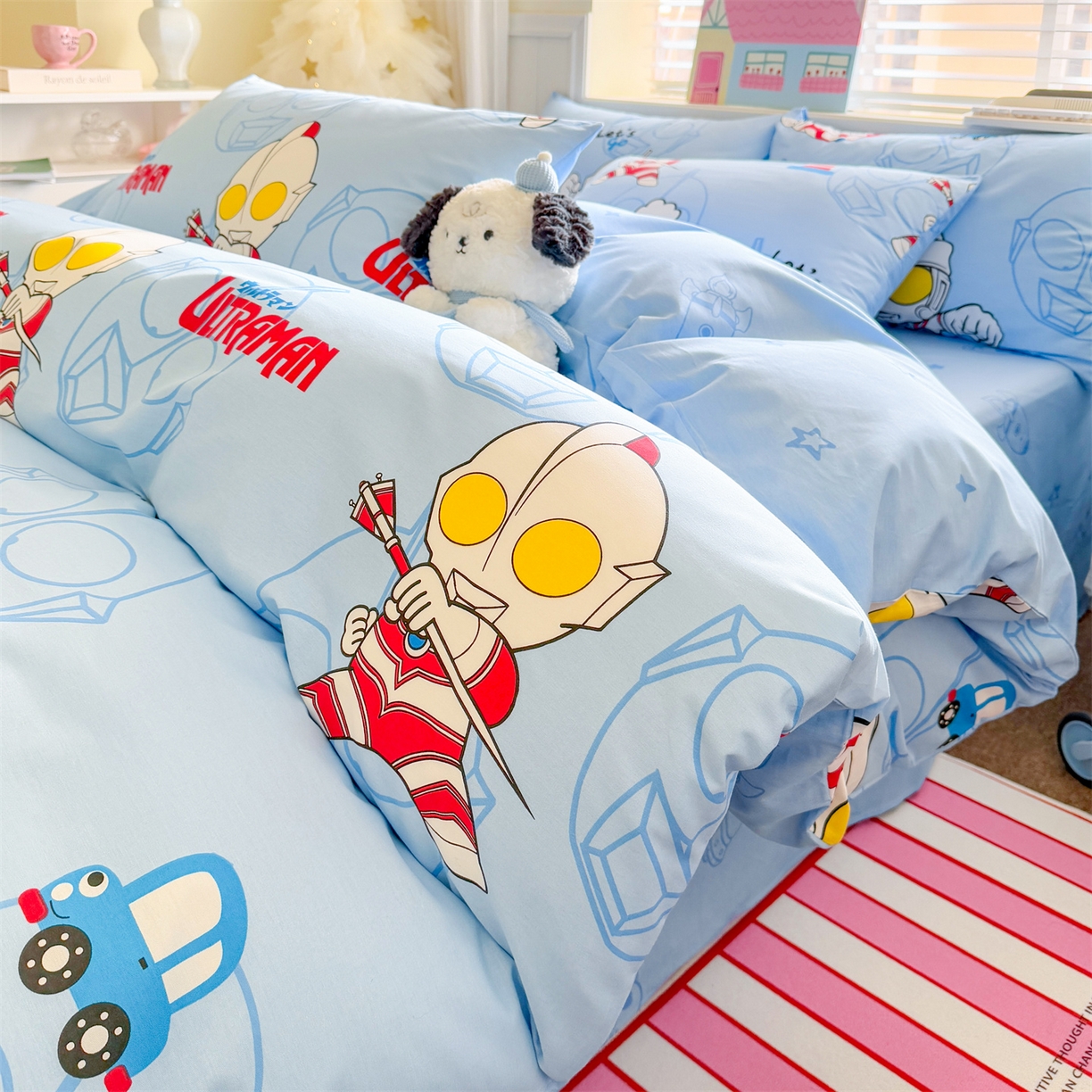 91家纺网 家纺一手货源 找家纺 （总）名兮家居 2026新款全棉13372正版授权经典奥特曼四件套【含防伪标】