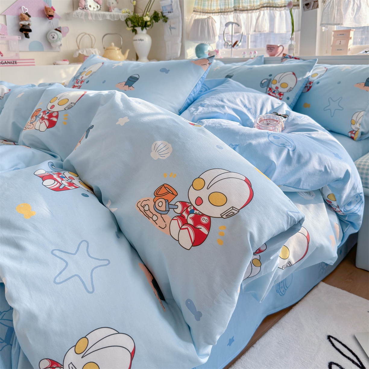 91家纺网 家纺一手货源 找家纺 （总）名兮家居 2026新款全棉13372正版授权经典奥特曼四件套【含防伪标】