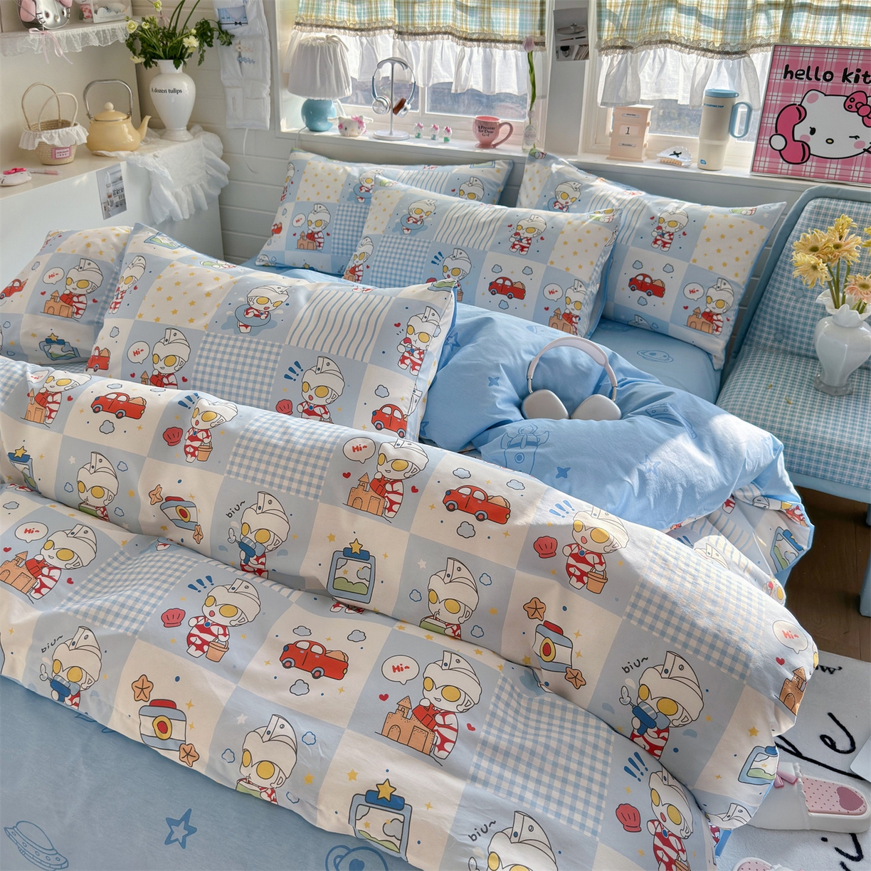 91家纺网 家纺一手货源 找家纺 （总）名兮家居 2026新款全棉13372正版授权经典奥特曼四件套【含防伪标】