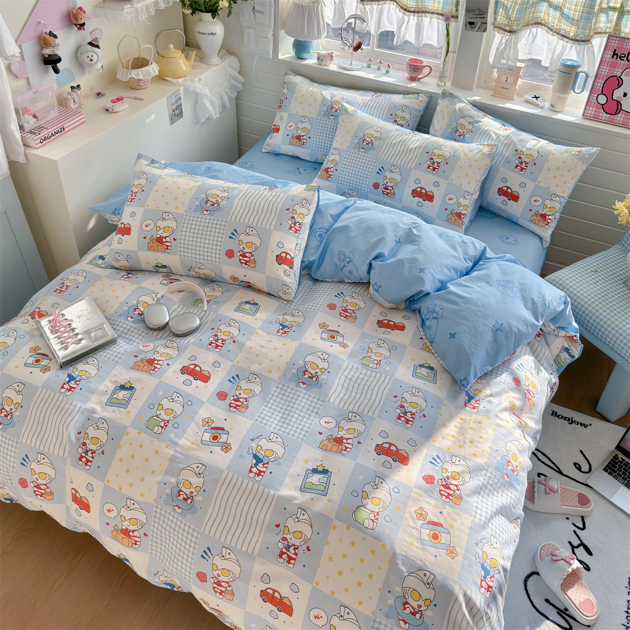 91家纺网 家纺一手货源 找家纺 （总）名兮家居 2026新款全棉13372正版授权经典奥特曼四件套【含防伪标】