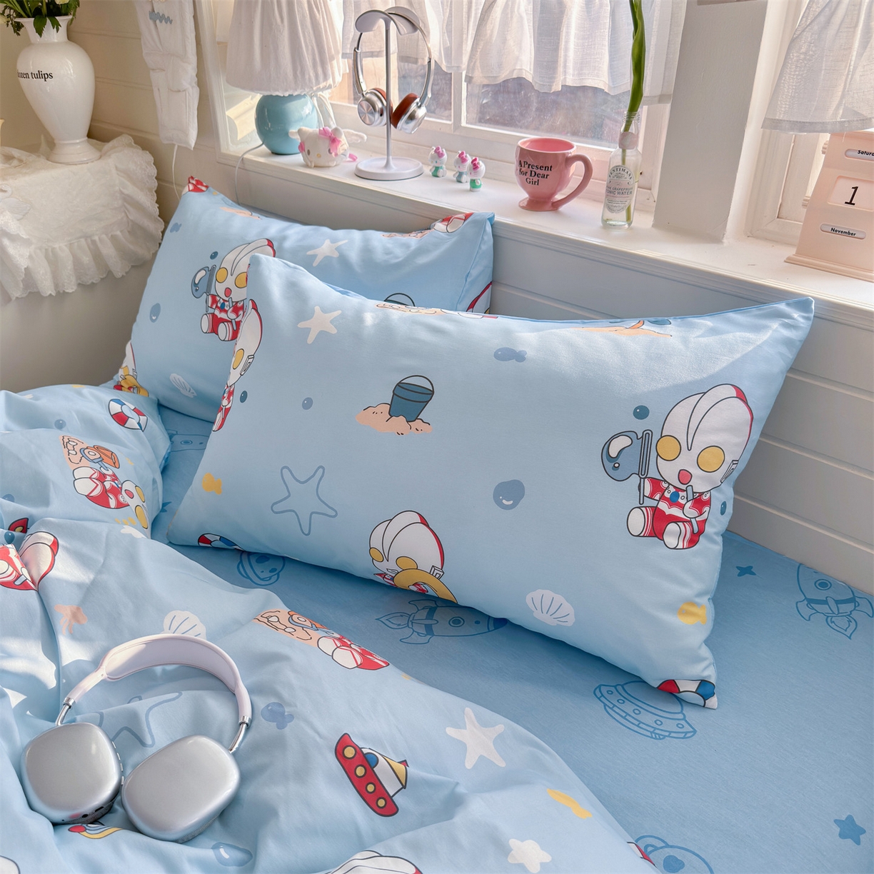 91家纺网 家纺一手货源 找家纺 名兮家居 2026新款全棉13372正版授权经典奥特曼四件套【含防伪标】 假日奥特曼