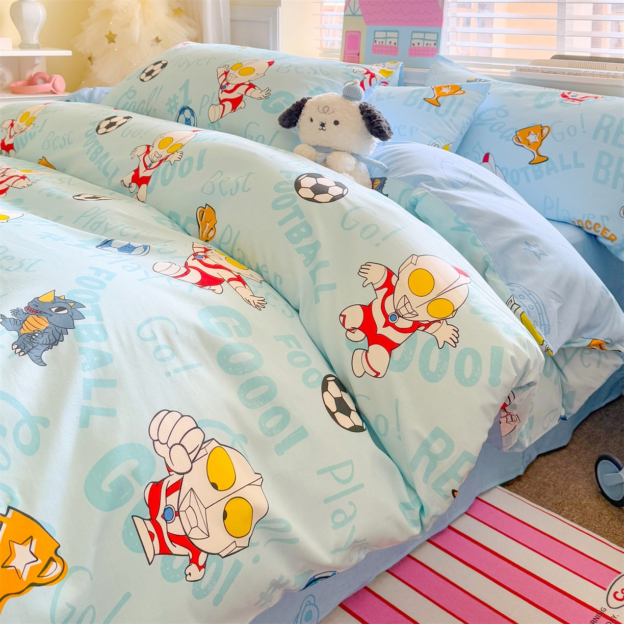 91家纺网 家纺一手货源 找家纺 （总）名兮家居 2026新款全棉13372正版授权经典奥特曼四件套【含防伪标】