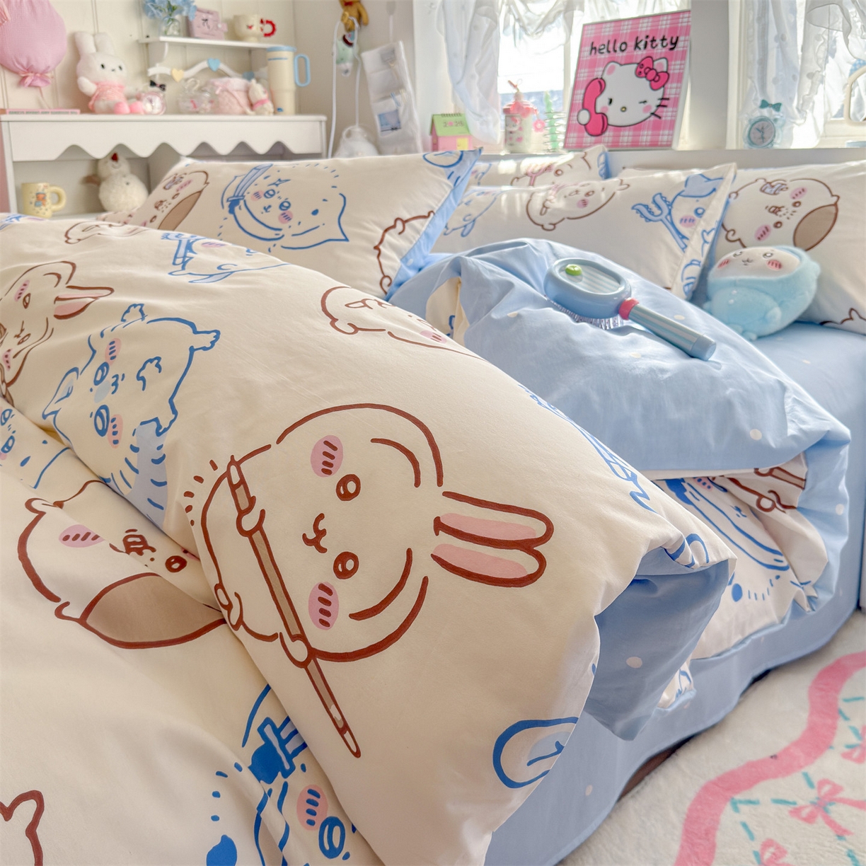 名兮家居 2026新款全棉13372正版授权经典奥特曼四件套【含防伪标】 小八吉伊卡哇