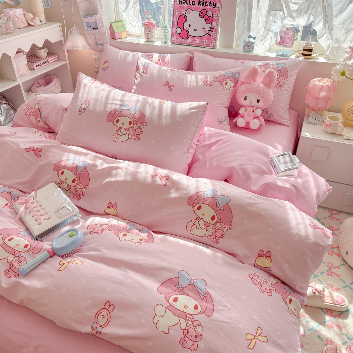 91家纺网 家纺一手货源 找家纺 名兮家居 2026新款全棉13372正版授权经典奥特曼四件套【含防伪标】 魔法美乐蒂