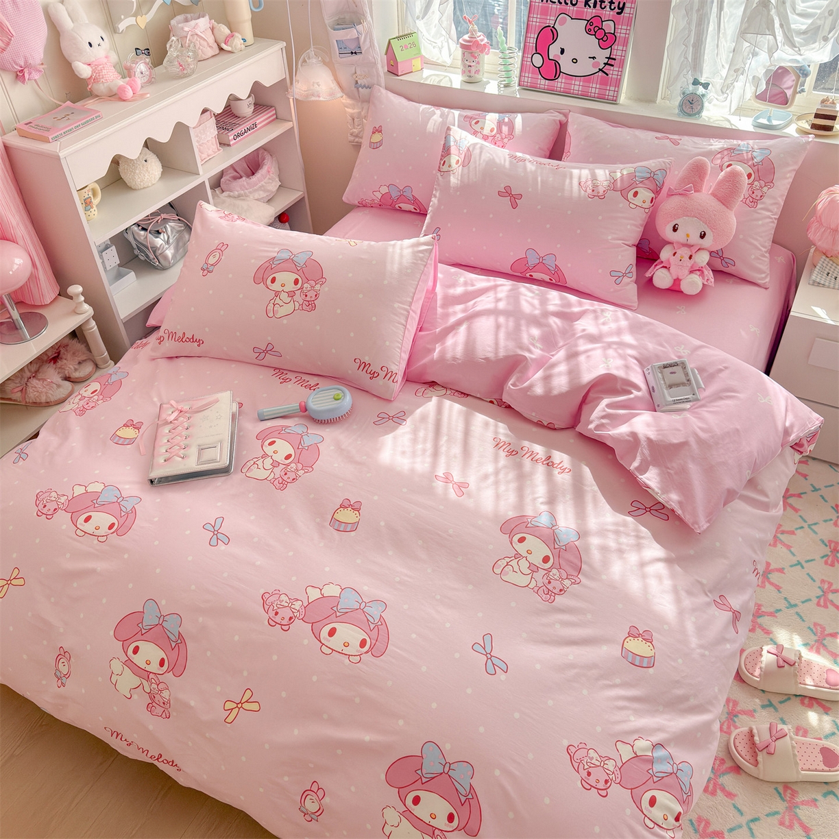 91家纺网 家纺一手货源 找家纺 名兮家居 2026新款全棉13372正版授权经典奥特曼四件套【含防伪标】 魔法美乐蒂