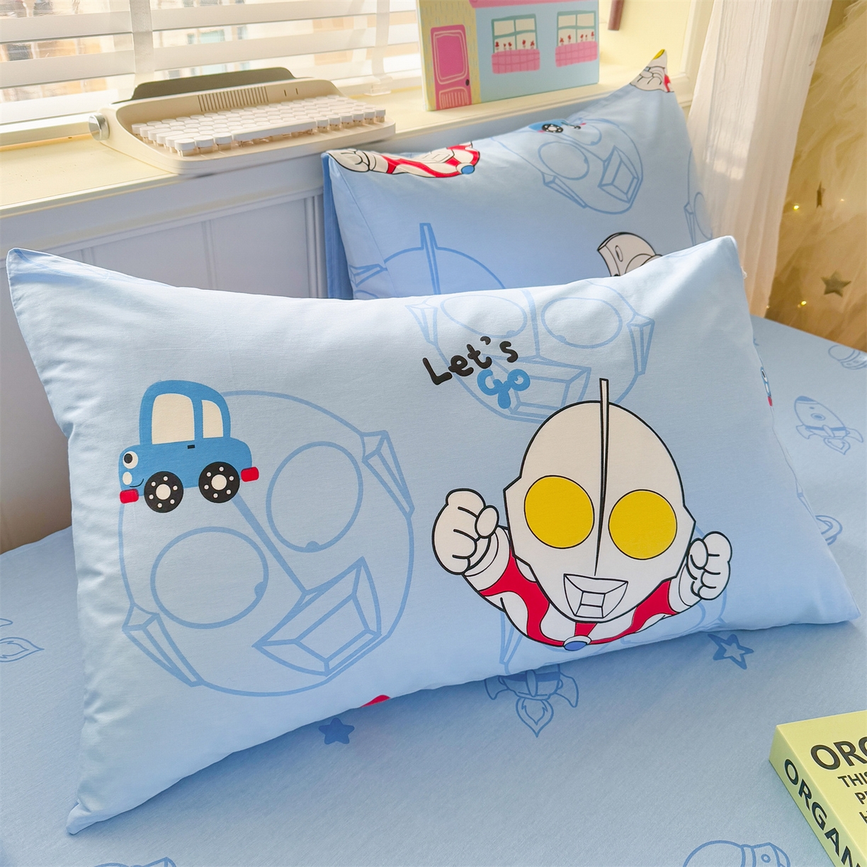 91家纺网 家纺一手货源 找家纺 名兮家居 2026新款全棉13372正版授权经典奥特曼四件套【含防伪标】 奥特兄弟