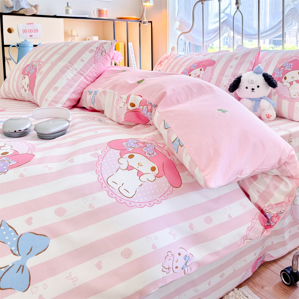 91家纺网 家纺一手货源 找家纺 名兮家居 2026新款全棉13372正版授权经典奥特曼四件套【含防伪标】 竖条美乐蒂