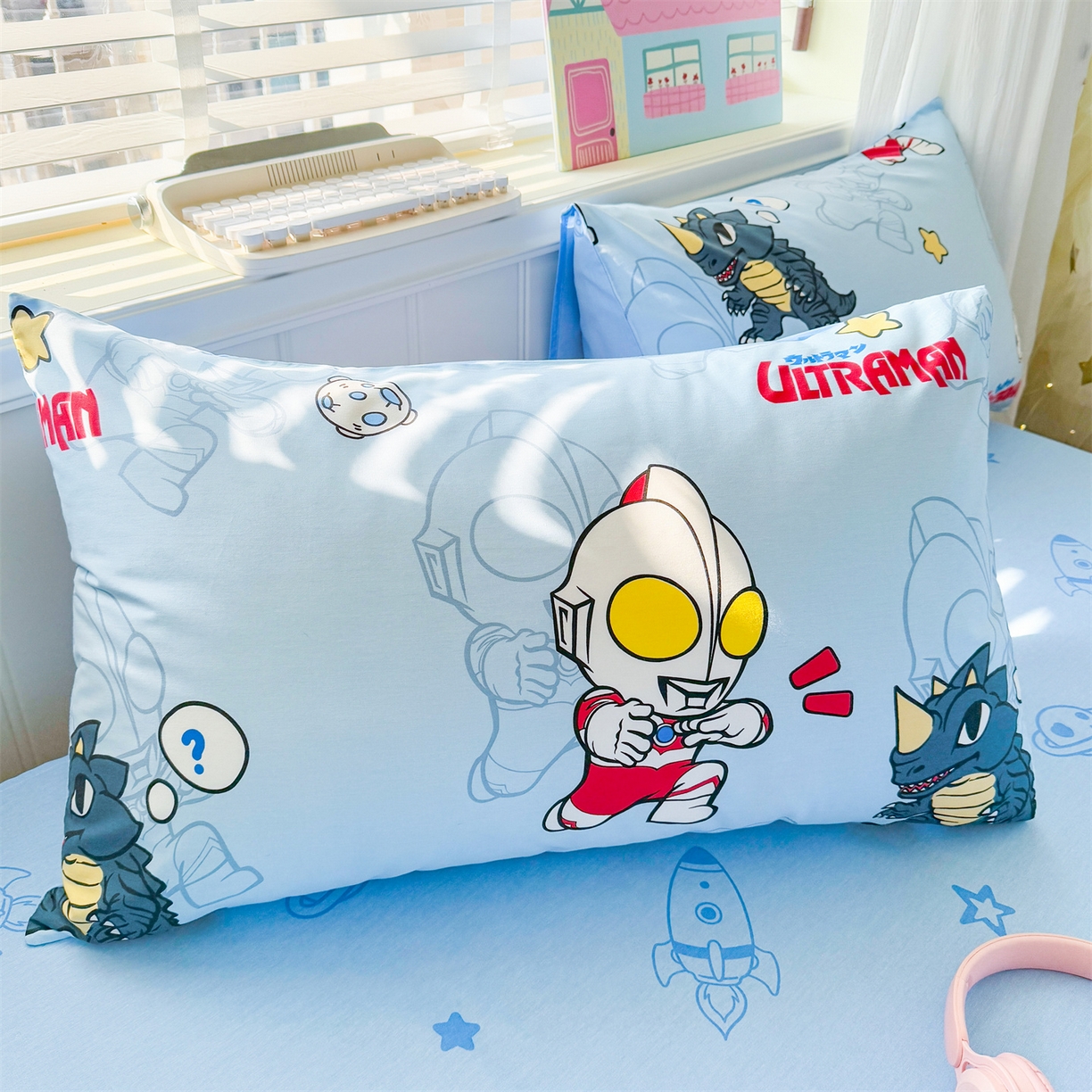 91家纺网 家纺一手货源 找家纺 名兮家居 2026新款全棉13372正版授权经典奥特曼四件套【含防伪标】 奥特勇士