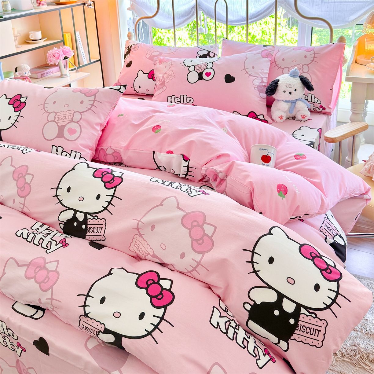 91家纺网 家纺一手货源 找家纺 名兮家居 2026新款全棉13372正版授权经典奥特曼四件套【含防伪标】 爱心kt