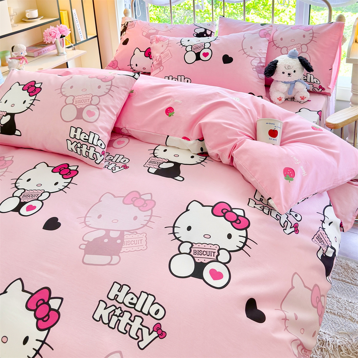 91家纺网 家纺一手货源 找家纺 名兮家居 2026新款全棉13372正版授权经典奥特曼四件套【含防伪标】 爱心kt