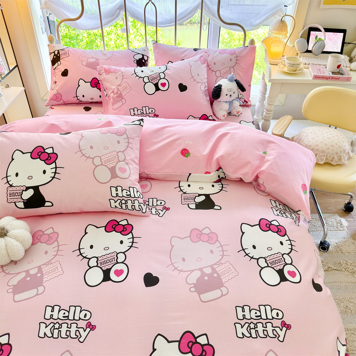 91家纺网 家纺一手货源 找家纺 名兮家居 2026新款全棉13372正版授权经典奥特曼四件套【含防伪标】 爱心kt