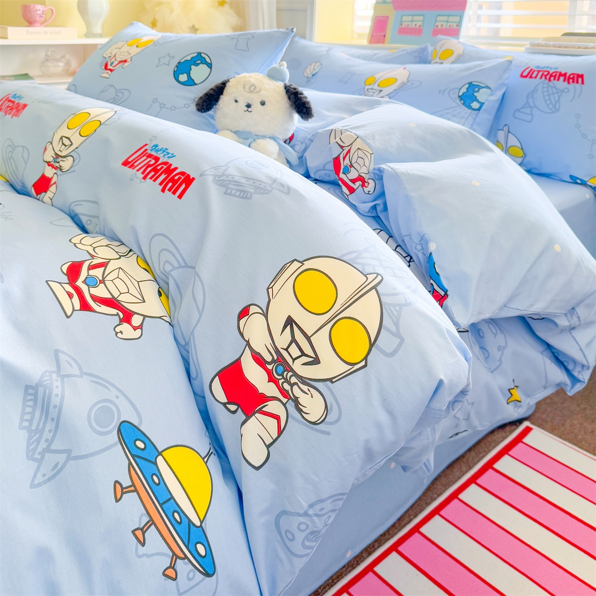 名兮家居 2026新款全棉13372正版授权经典奥特曼四件套【含防伪标】 太空奥特曼