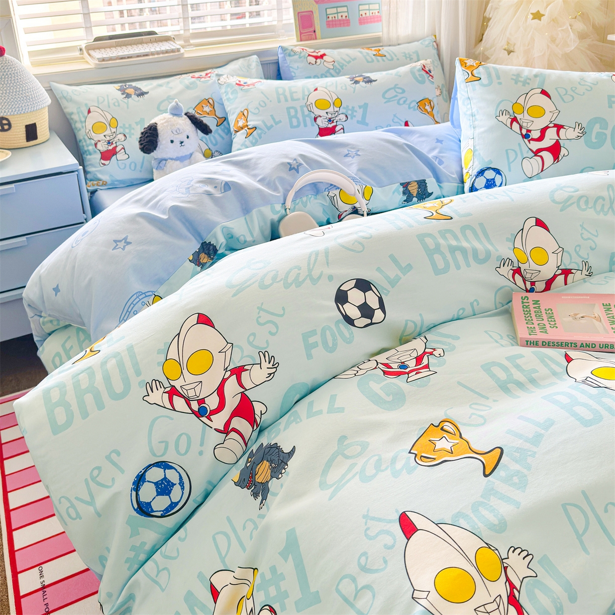 91家纺网 家纺一手货源 找家纺 名兮家居 2026新款全棉13372正版授权经典奥特曼四件套【含防伪标】 世界杯